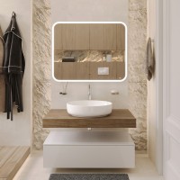 BOND S62-550 Раковина накладная овальная 55*40*14см белая