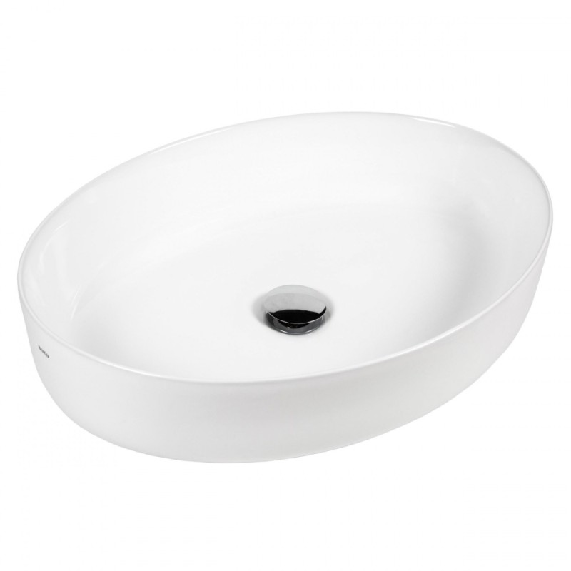 BOND S62-550 Раковина накладная овальная 55*40*14см белая