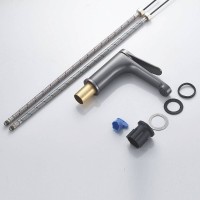 Смеситель для раковины Shevanik S6201T, вороненая сталь, gunmetal