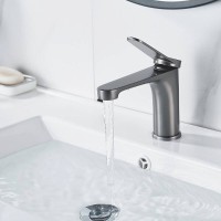 Смеситель для раковины Shevanik S6201T, вороненая сталь, gunmetal