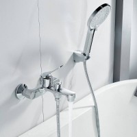 Смеситель для ванны и душа Shevanik S6202, с душевым гарнитуром, цвет хром