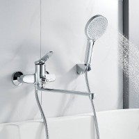 Смеситель для ванны и душа Shevanik S6222, с душевым гарнитуром, цвет хром