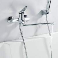 Смеситель для ванны и душа Shevanik S6222, с душевым гарнитуром, цвет хром