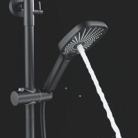 Душевая система Shevanik S6236H, цвет черный матовый