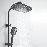 Душевая система Shevanik S6236H, цвет черный матовый