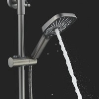 Душевая система Shevanik S6236T, вороненая сталь, gunmetal