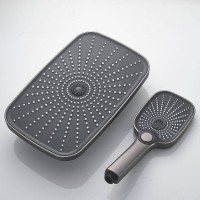 Душевая система Shevanik S6236T, вороненая сталь, gunmetal