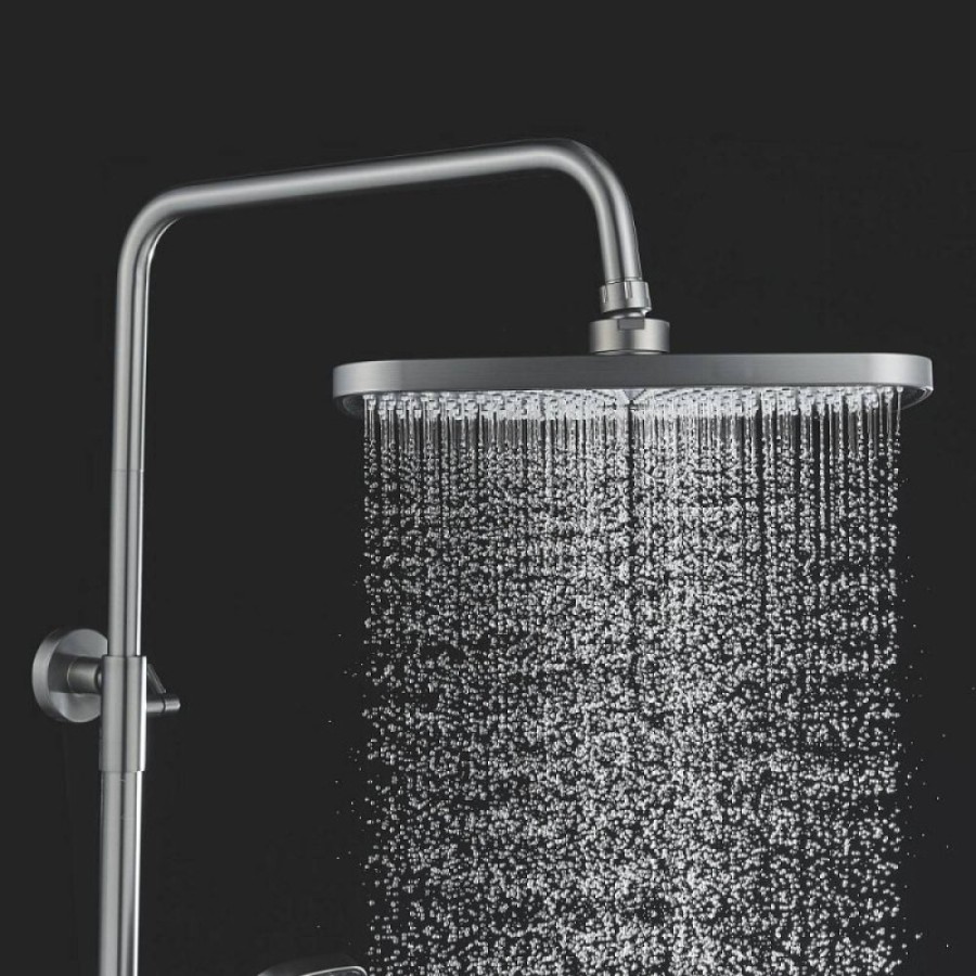 Душевая система Shevanik S6236T, вороненая сталь, gunmetal