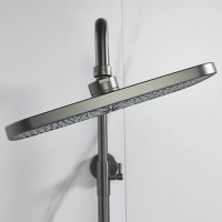 Душевая система Shevanik S6236T, вороненая сталь, gunmetal
