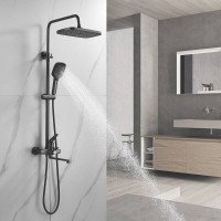 Душевая система Shevanik S6236T, вороненая сталь, gunmetal