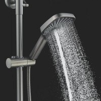 Душевая система Shevanik S6236T, вороненая сталь, gunmetal
