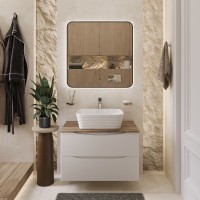 BOND S63-500 Раковина накладная прямоугольная 50*38*16см белая