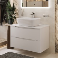BOND S63-500 Раковина накладная прямоугольная 50*38*16см белая