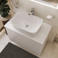 BOND S63-500 Раковина накладная прямоугольная 50*38*16см белая