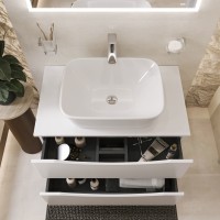 BOND S63-500 Раковина накладная прямоугольная 50*38*16см белая