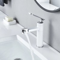Смеситель для раковины Shevanik S6601F, цвет хром/белый