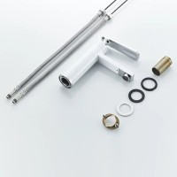 Смеситель для раковины Shevanik S6601F, цвет хром/белый
