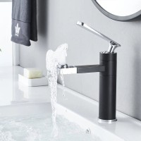 Смеситель для раковины Shevanik S6601H, цвет хром/черный матовый