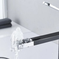 Смеситель для раковины Shevanik S6611H, цвет хром/черный матовый