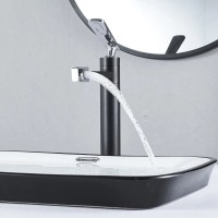 Смеситель для раковины Shevanik S6611H, цвет хром/черный матовый