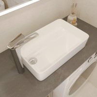 BOND S67-500 Раковина накладная прямоугольная 51,5*33,5*11,5см белая