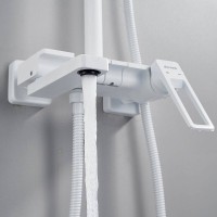 Душевая система Shevanik S6826C, цвет белый матовый