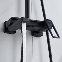 Душевая система Shevanik S6826H, цвет черный матовый