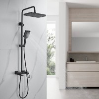 Душевая система Shevanik S6826H, цвет черный матовый