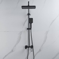 Душевая система Shevanik S6826H, цвет черный матовый