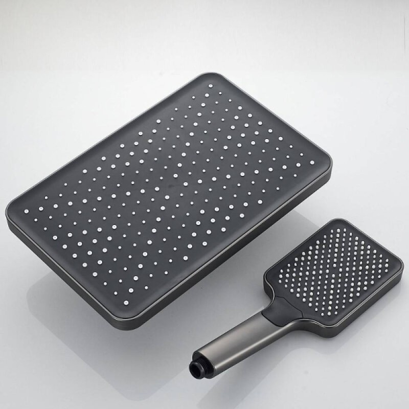 Душевая система Shevanik S6826T, вороненая сталь, gunmetal