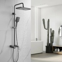 Душевая система Shevanik S6826T, вороненая сталь, gunmetal