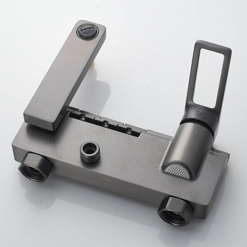Душевая система Shevanik S6826T, вороненая сталь, gunmetal