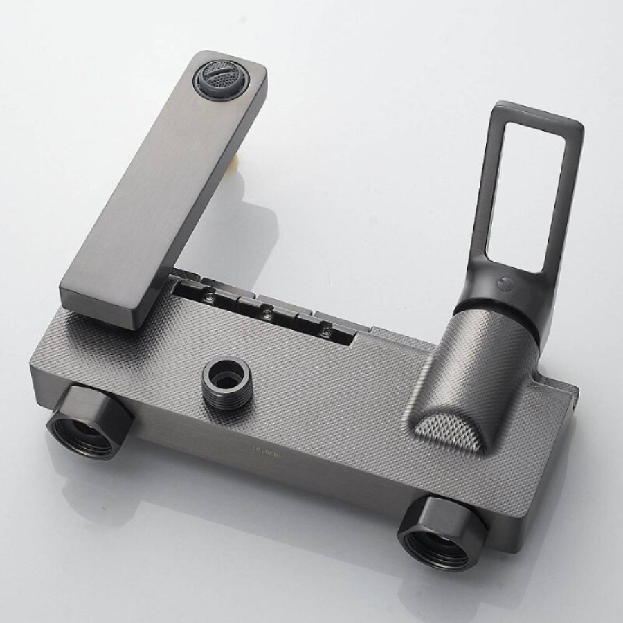 Душевая система Shevanik S6826T, вороненая сталь, gunmetal