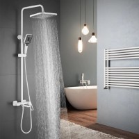 Душевая система Shevanik S6836C, цвет белый матовый