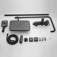 Душевая система Shevanik S6836H, цвет черный матовый