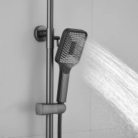 Душевая система Shevanik S6836T, вороненая сталь, gunmetal