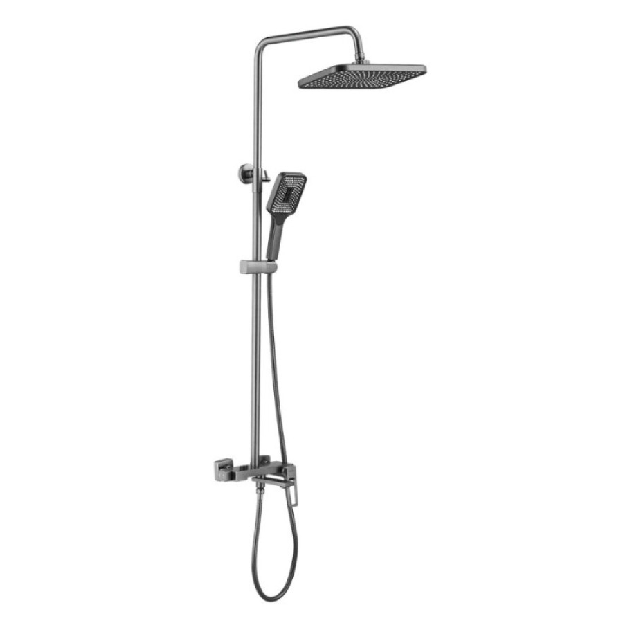 Душевая система Shevanik S6836T, вороненая сталь, gunmetal