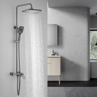 Душевая система Shevanik S6836T, вороненая сталь, gunmetal