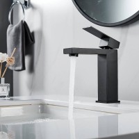 Смеситель для раковины Shevanik S7001H, цвет черный матовый