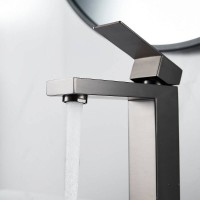 Смеситель для раковины Shevanik S7001T, вороненая сталь, gunmetal