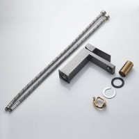 Смеситель для раковины Shevanik S7001T, вороненая сталь, gunmetal