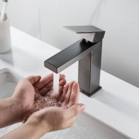 Смеситель для раковины Shevanik S7001T, вороненая сталь, gunmetal
