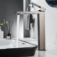 Смеситель для раковины Shevanik S7011T, вороненая сталь, gunmetal