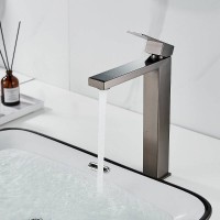 Смеситель для раковины Shevanik S7011T, вороненая сталь, gunmetal