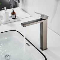 Смеситель для раковины Shevanik S7011T, вороненая сталь, gunmetal