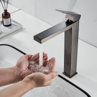 Смеситель для раковины Shevanik S7011T, вороненая сталь, gunmetal
