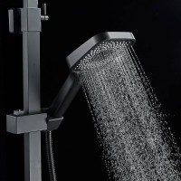 Душевая система Shevanik S7036H, цвет черный матовый