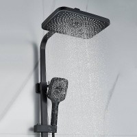 Душевая система Shevanik S7036H, цвет черный матовый