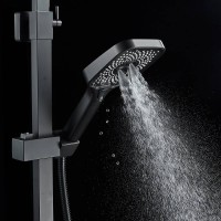 Душевая система Shevanik S7036H, цвет черный матовый