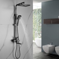 Душевая система Shevanik S7036T, вороненая сталь, gunmetal